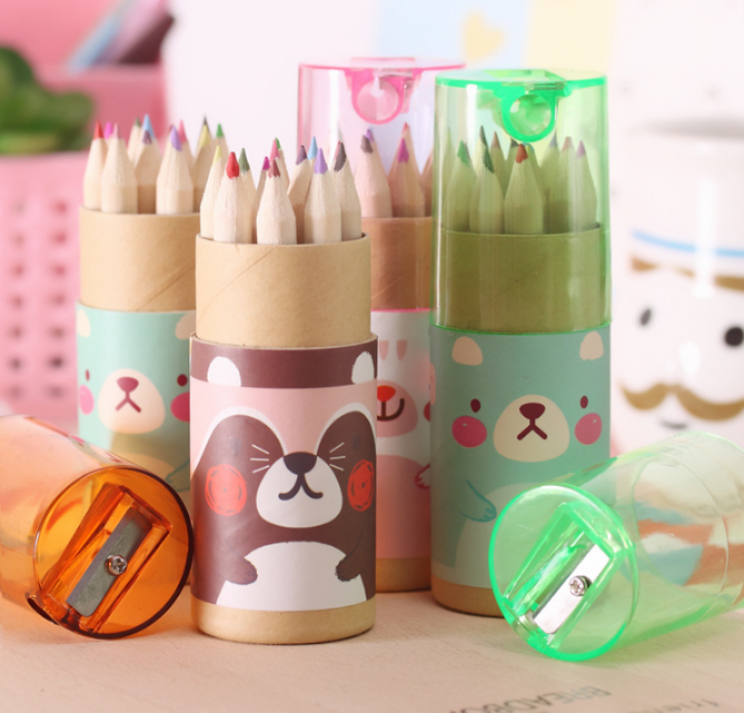 12 pcs Mini Promotional Colored Pencils Set