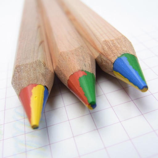 Funny Multi Coloured Pencil Rainbow Natural Wood Thick Pencils