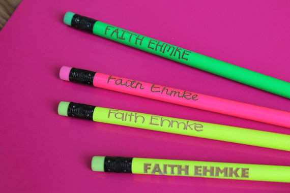 custom pencil-neon pencil with logo